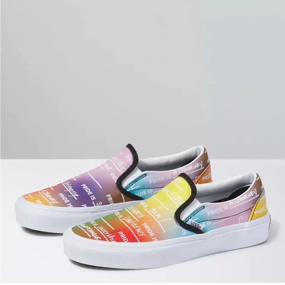 Vans Classic Slip-On - Pride Rainbow Positive Affirmations 7.5 - Picture 8 of 16